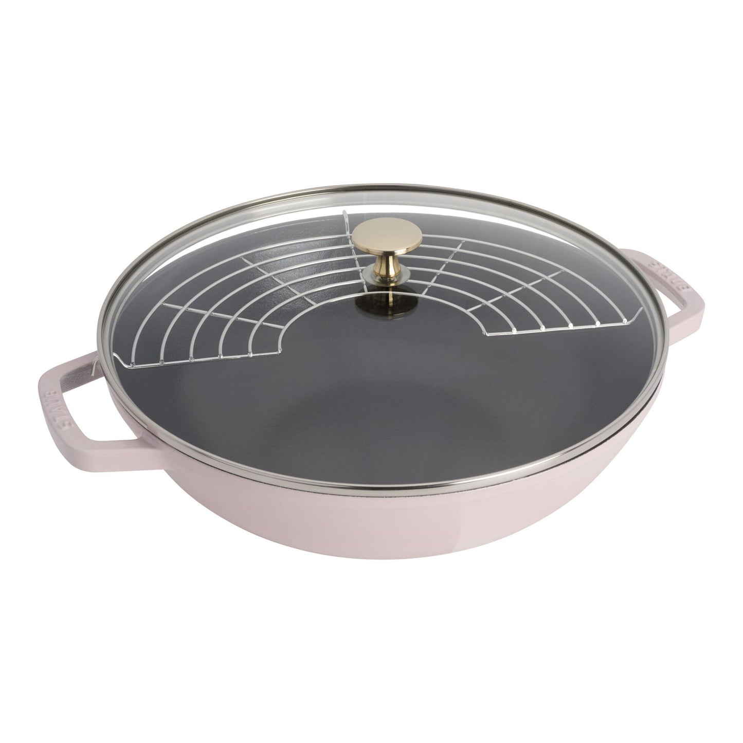 Staub Cast Iron 12" Perfect Pan Wok with Rack (8 colors)