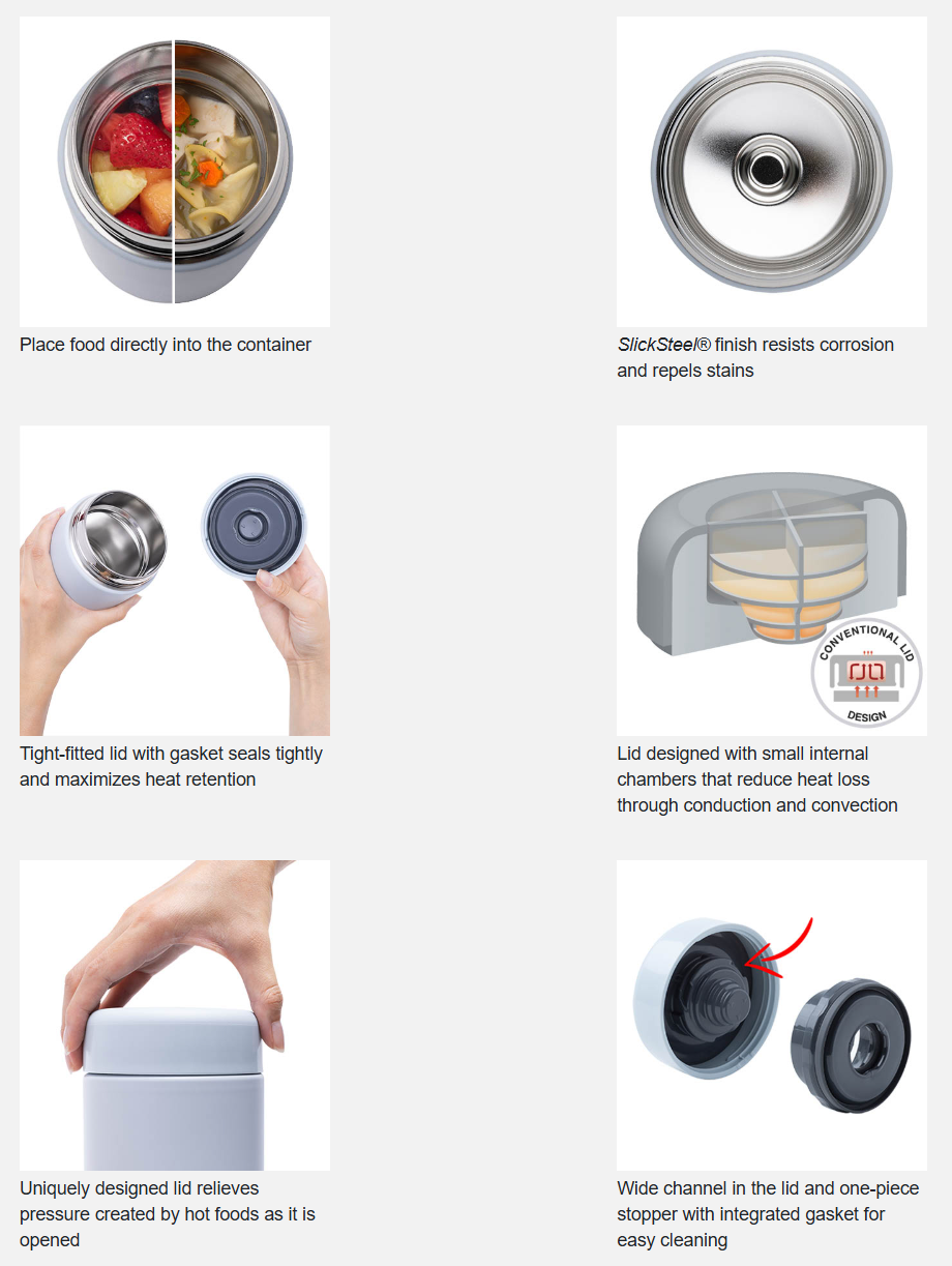 Zojirushi Stainless Steel Food Jar 18 oz. (2 colors)