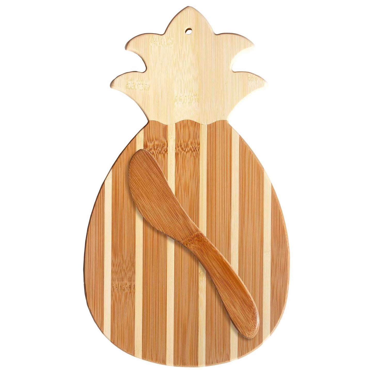 Pineapple Bamboo Serving Board & Spreader Knife Gift Set