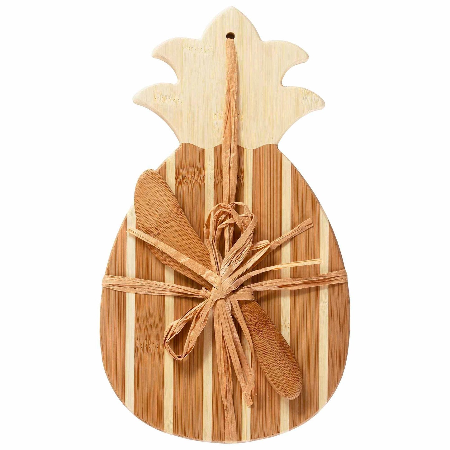 Pineapple Bamboo Serving Board & Spreader Knife Gift Set