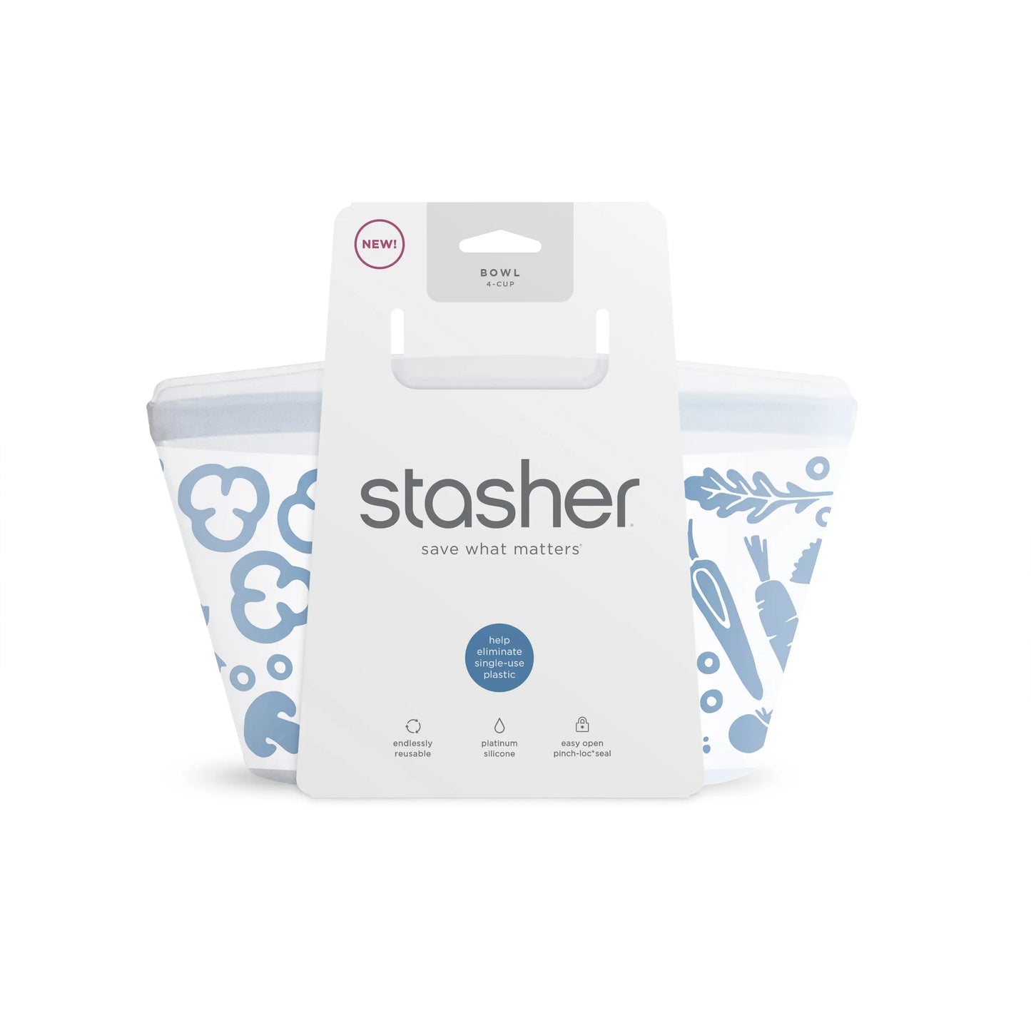 Stasher 4-Cup Bowl (2 colors)