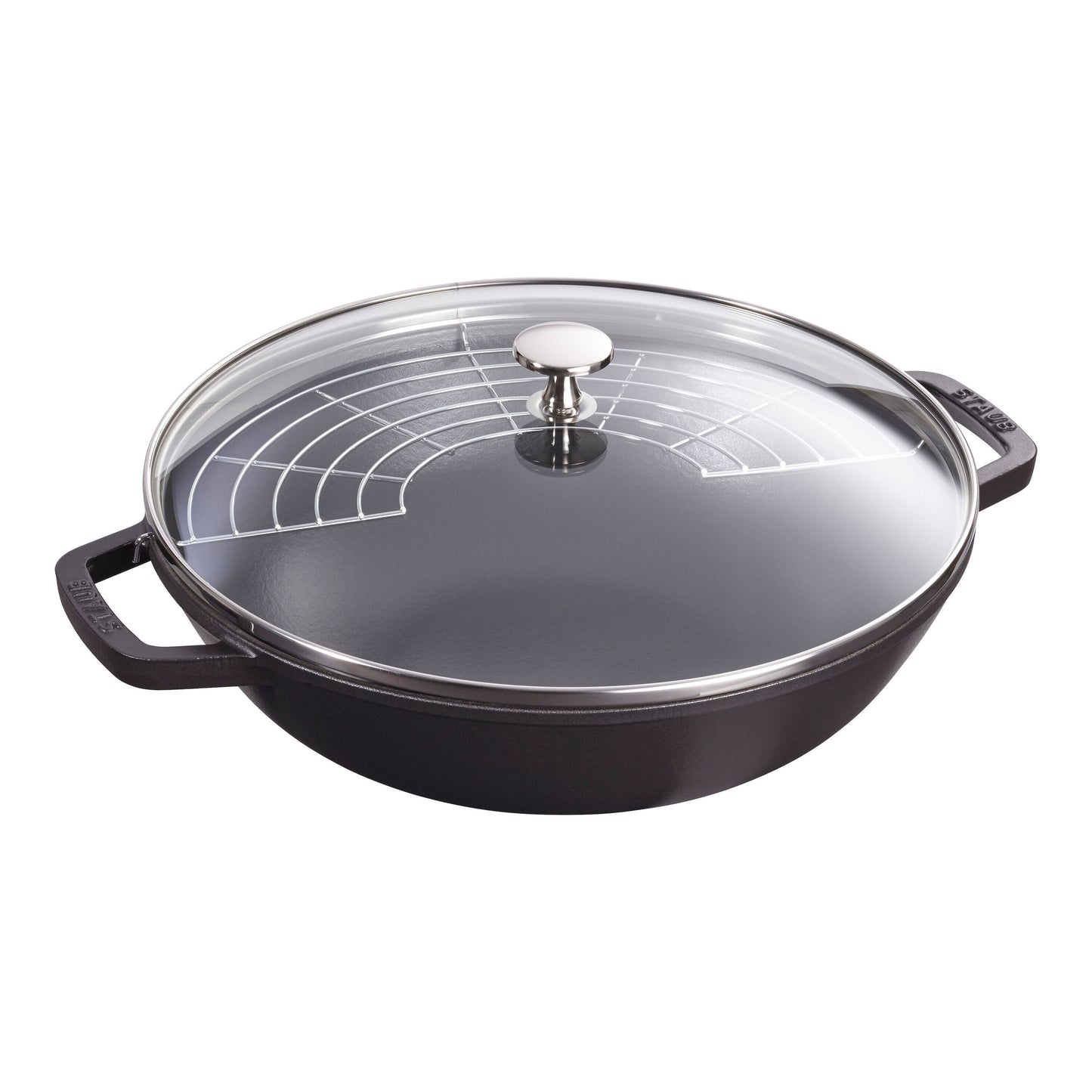 Staub Cast Iron 12" Perfect Pan Wok with Rack (8 colors)