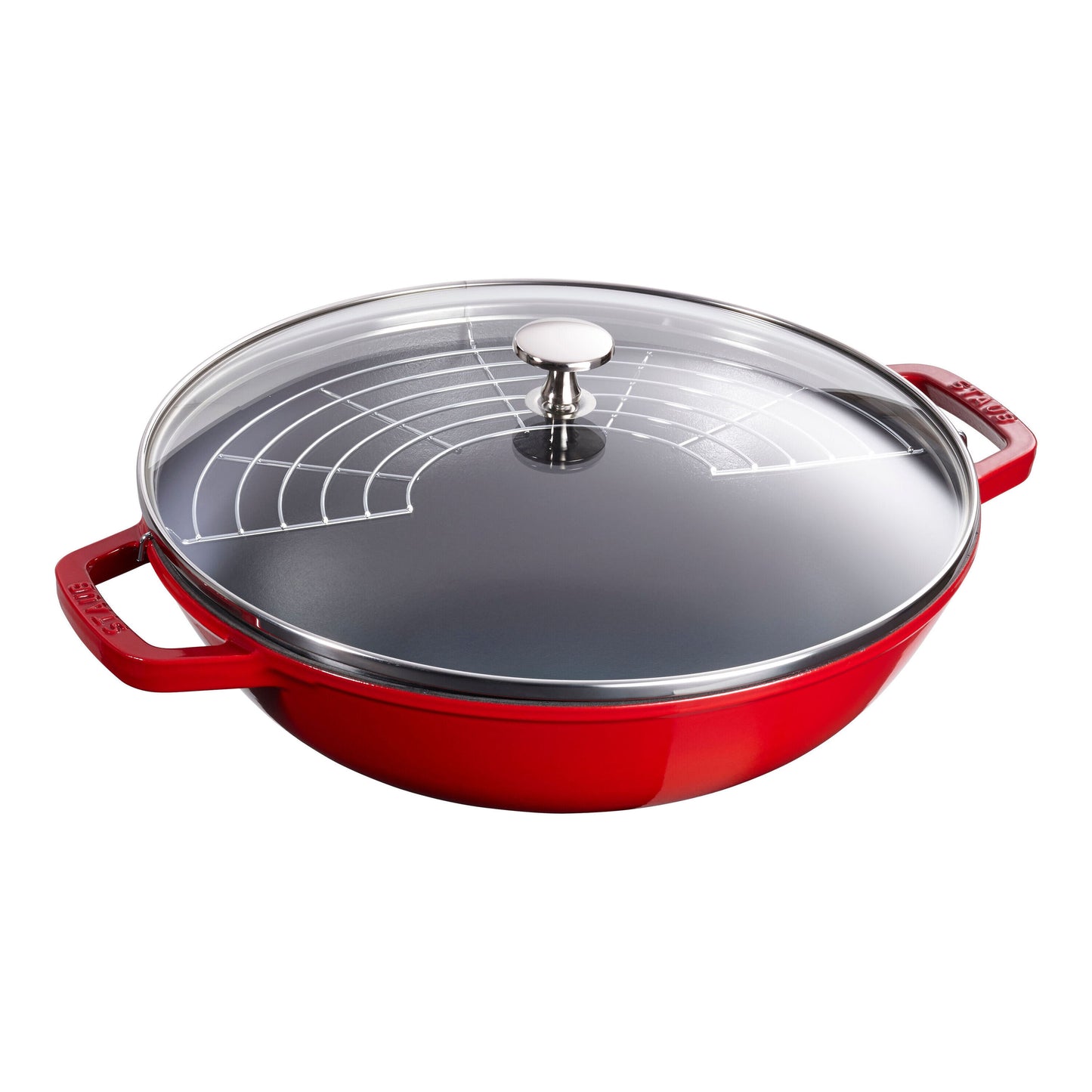 Staub Cast Iron 12" Perfect Pan Wok with Rack (8 colors)