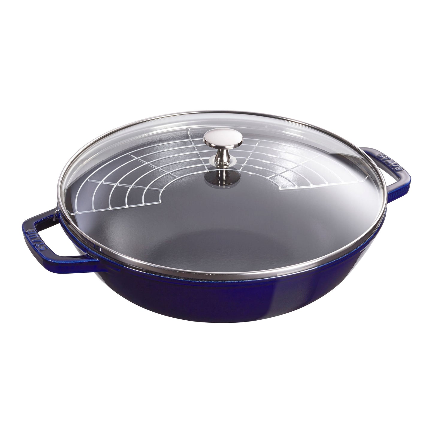 Staub Cast Iron 12" Perfect Pan Wok with Rack (8 colors)