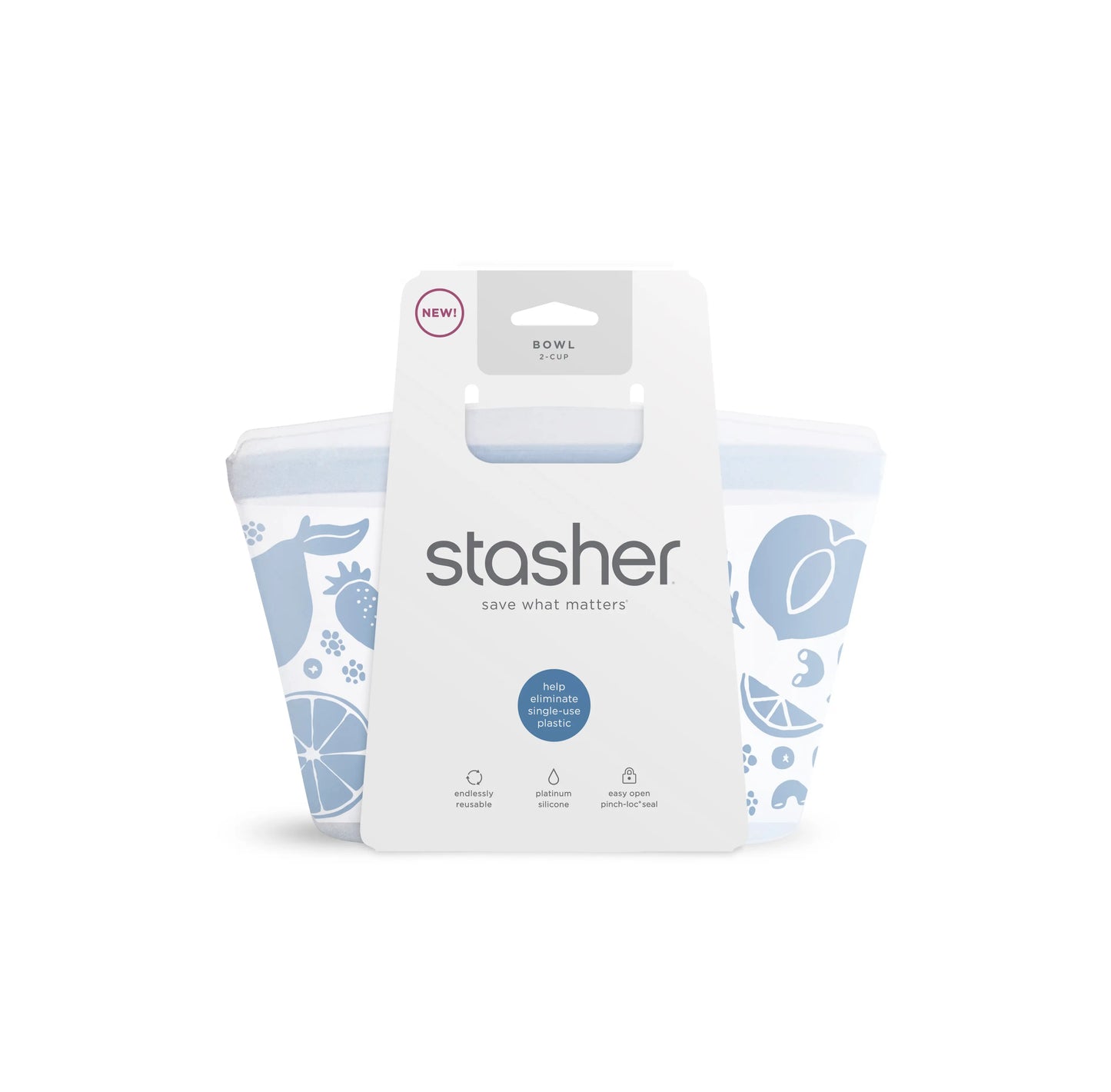 Stasher 2-Cup Bowl (4 colors)