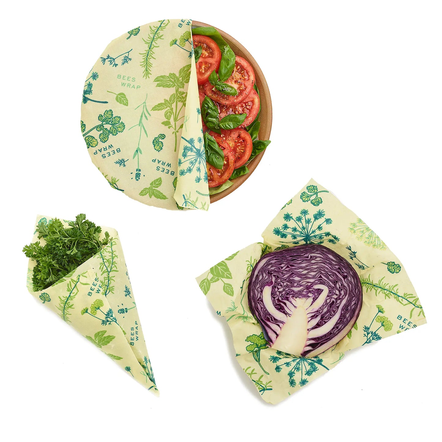 Bee's Wrap Beeswax Food Wrap - 3 Size Pack (5 designs)