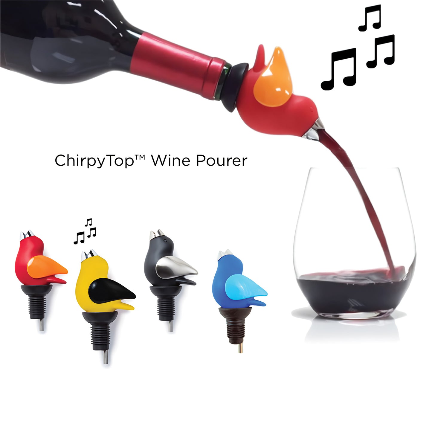 Chirpy Top: The Singing Wine Pourer (10 colors)