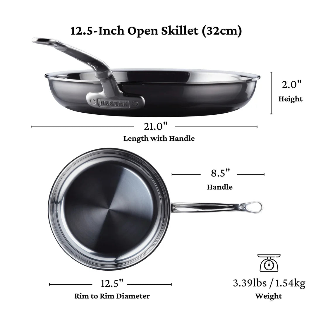 Hestan NanoBond Titanium 12.5" Frying Pan Skillet