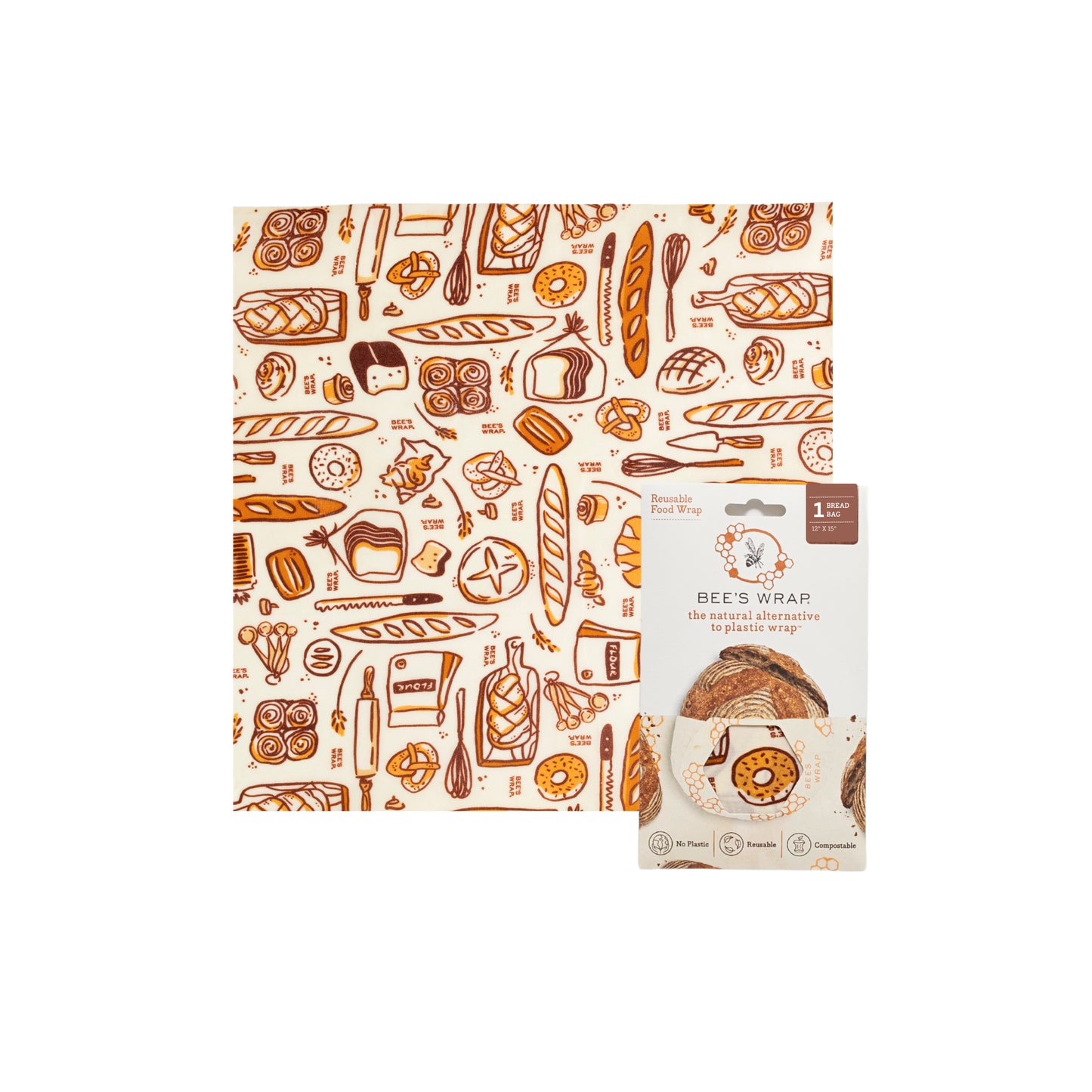 Bee's Wrap Beeswax Food Wrap - Bread Bag