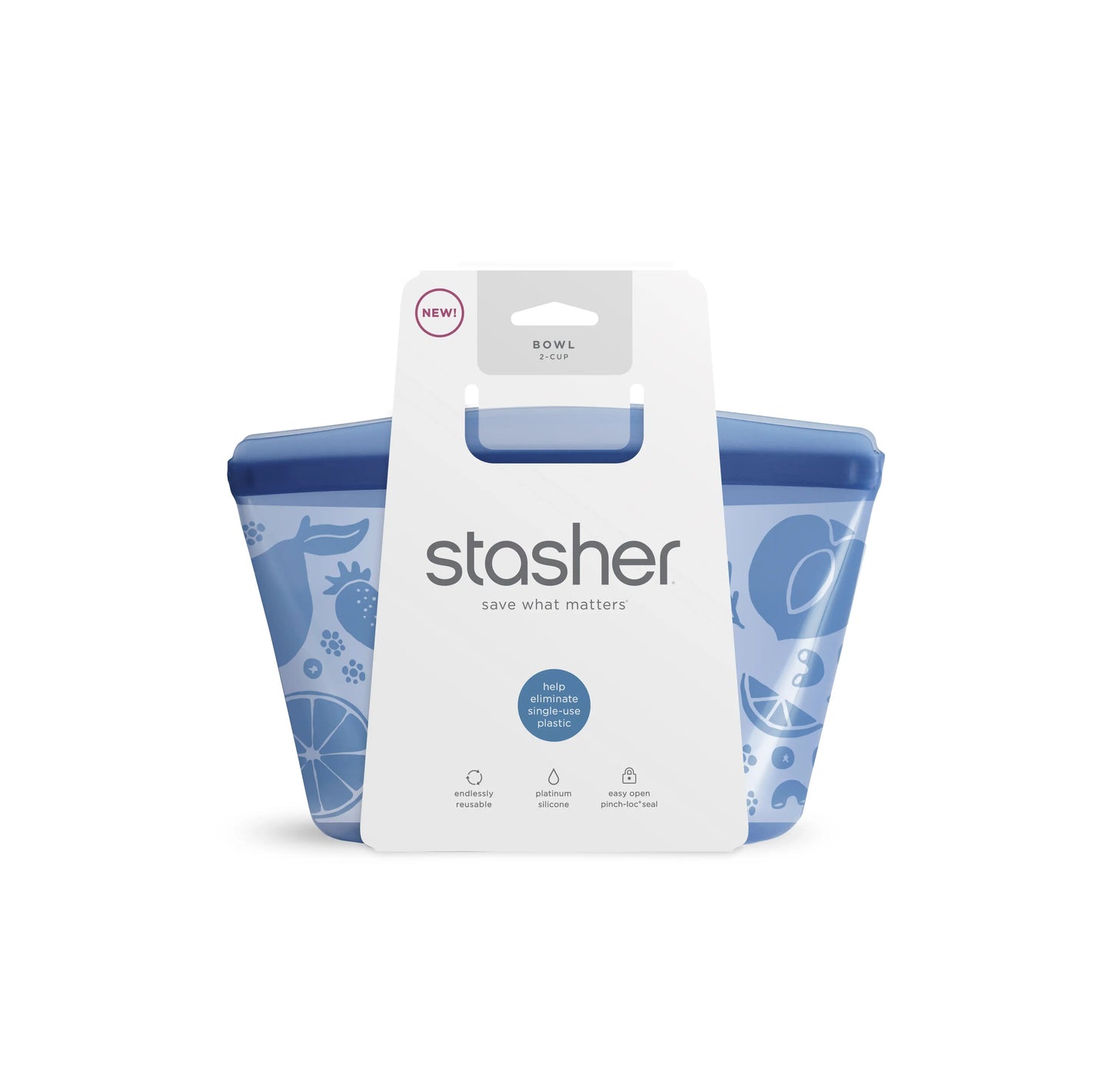 Stasher 2-Cup Bowl (4 colors)