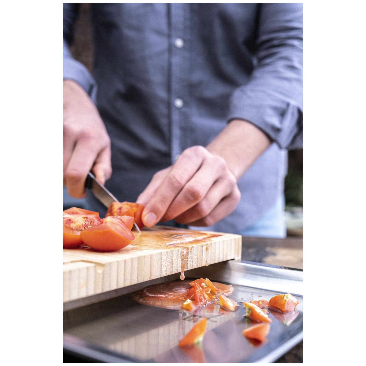 Zwilling Bamboo Cutting Board with Tray