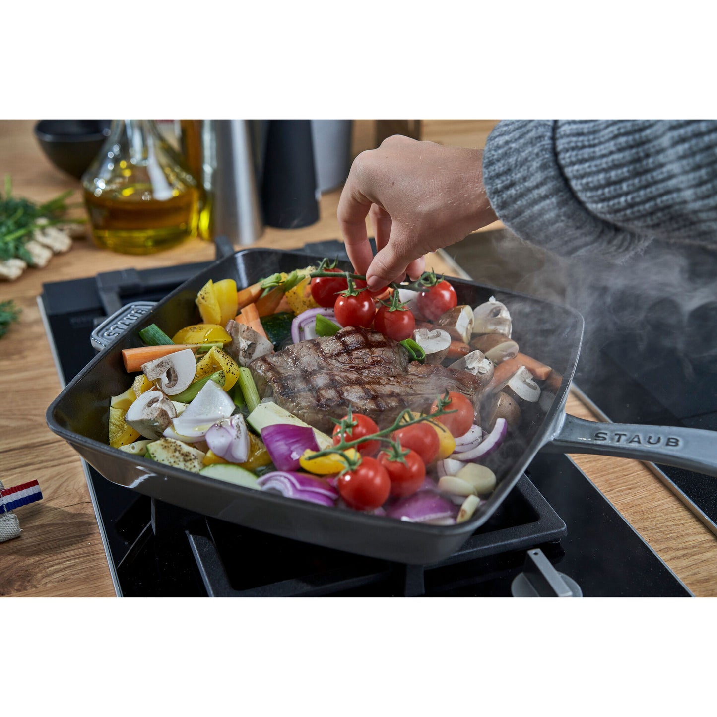 Staub Cast Iron 12" Square Grill Pan (8 colors)
