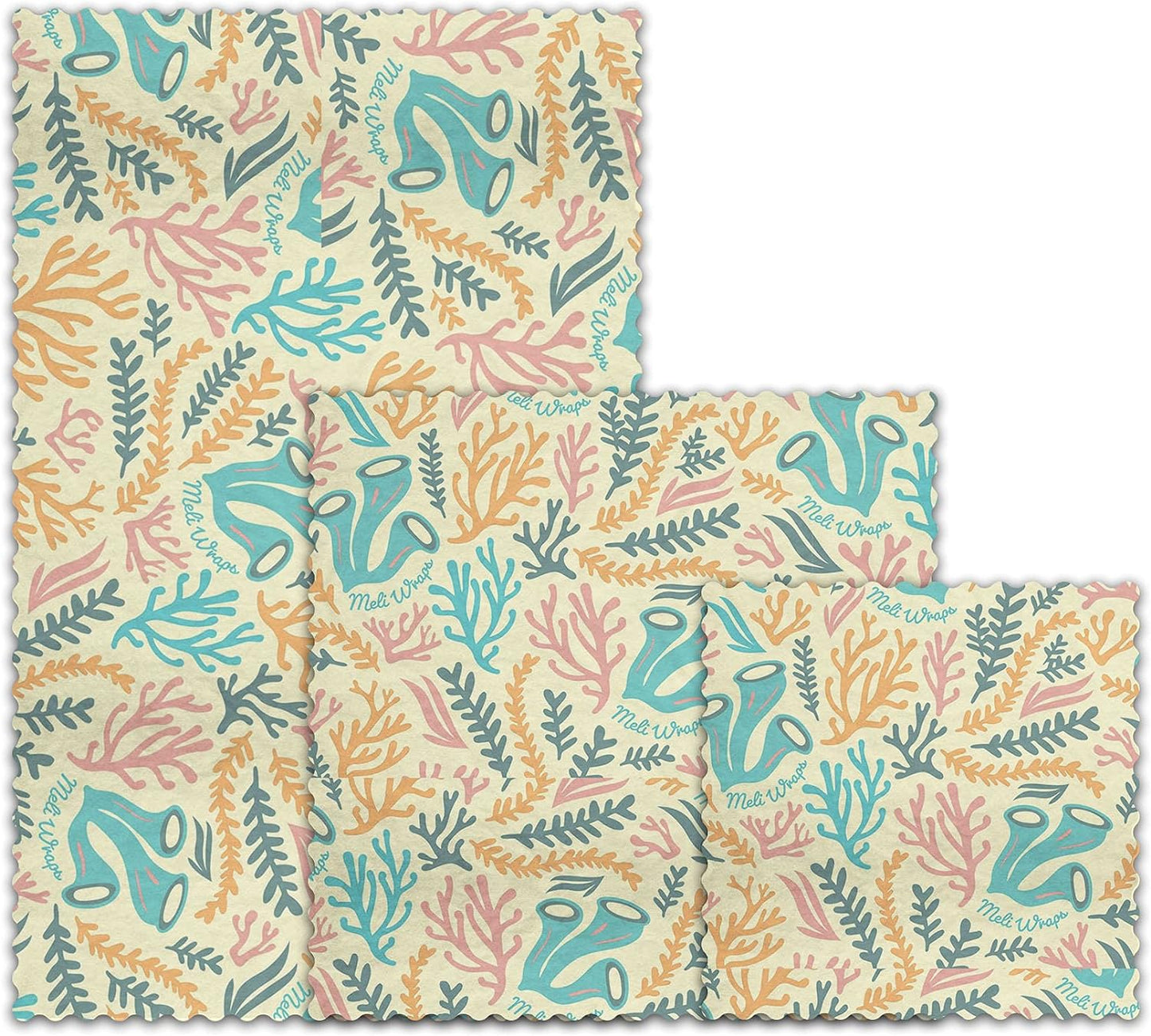 Meli Wraps Beeswax Food Wrap - 3 size pack (10+ designs)