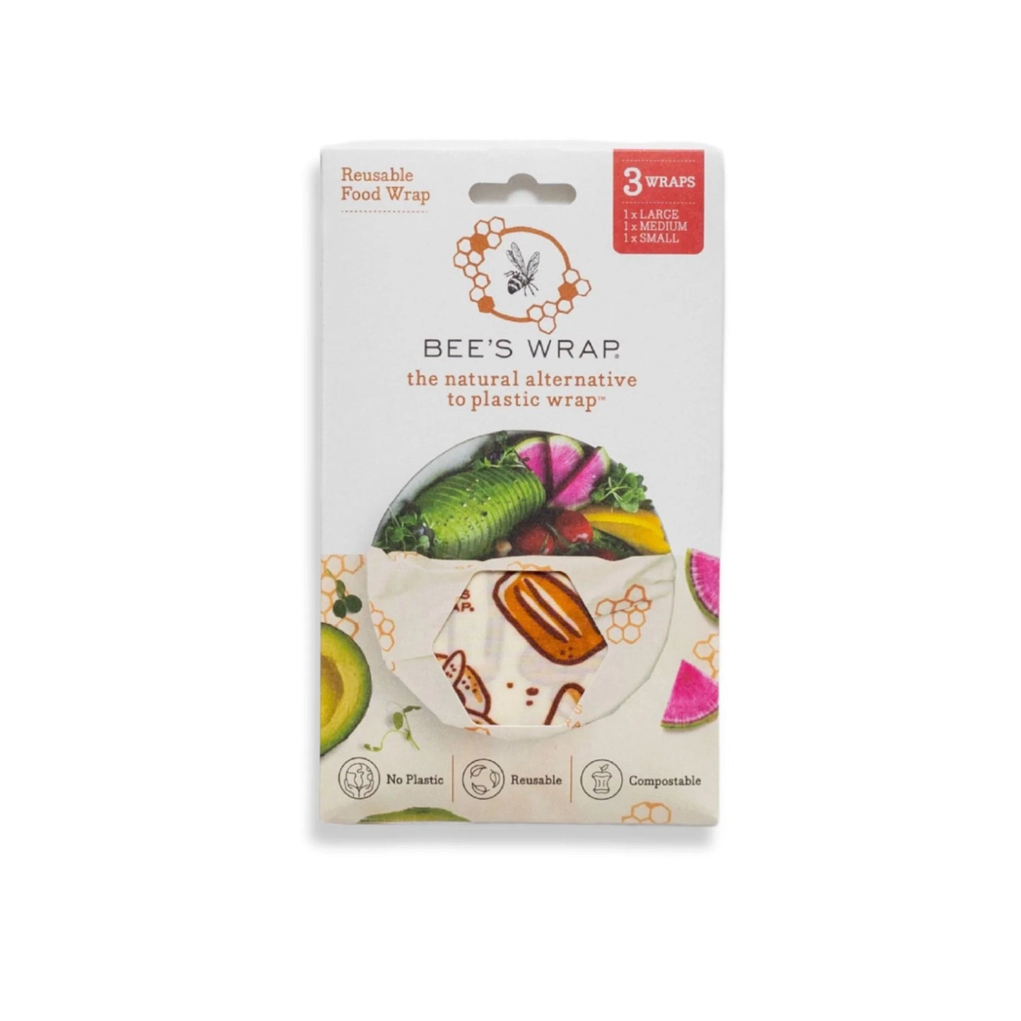 Bee's Wrap Beeswax Food Wrap - 3 Size Pack (5 designs)