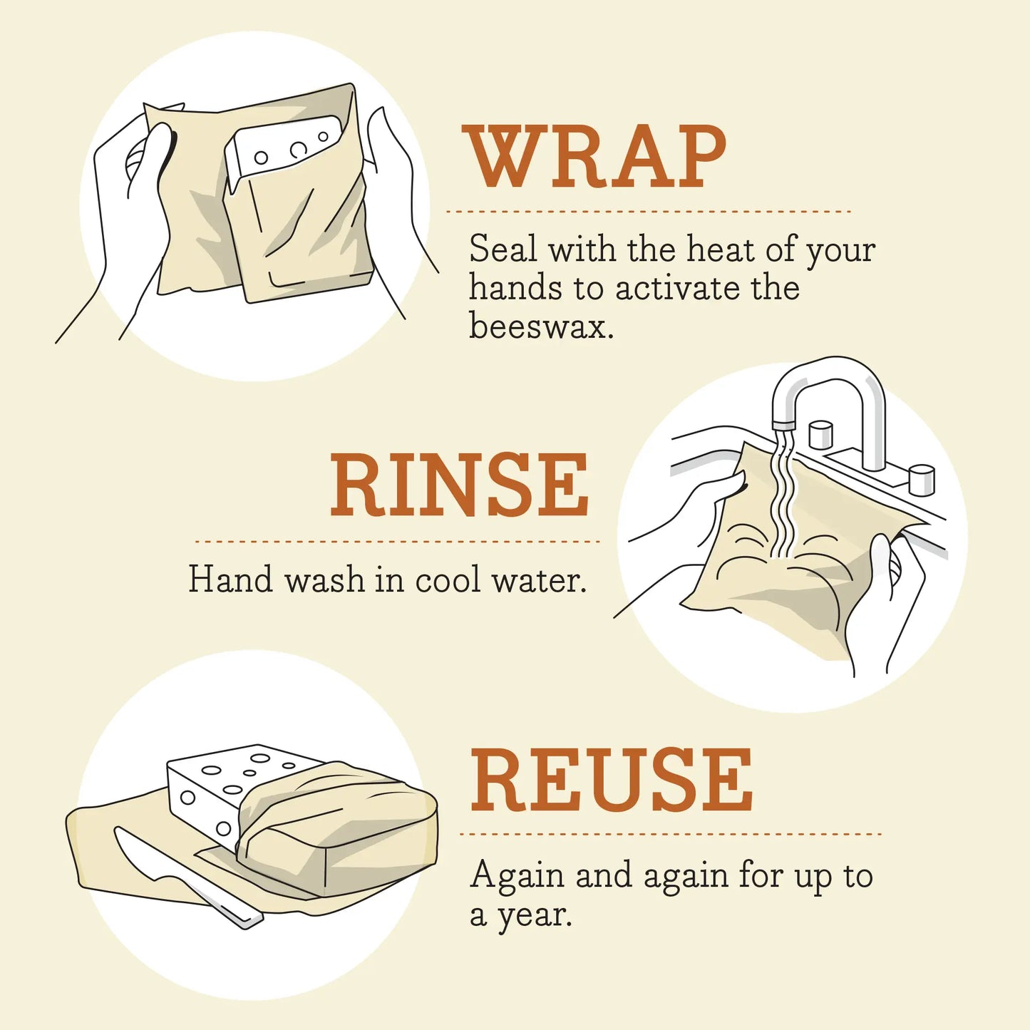 Bee's Wrap Beeswax Food Wrap - 3 Size Pack (5 designs)
