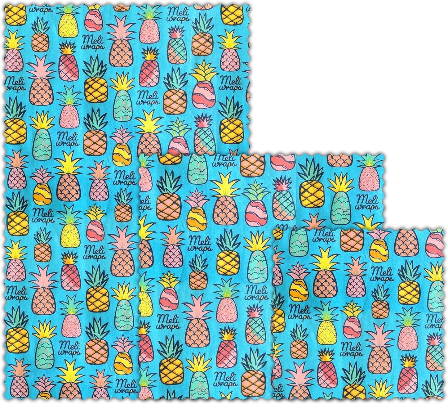 Meli Wraps Beeswax Food Wrap - 3 size pack (10+ designs)