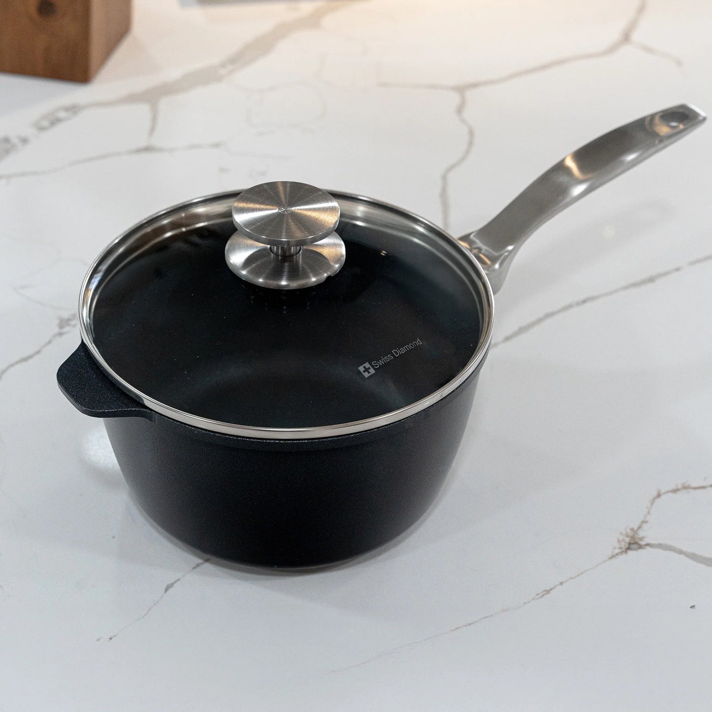 Swiss Diamond CXD Induction Sauce Pan with Lid (3.2 Qt)