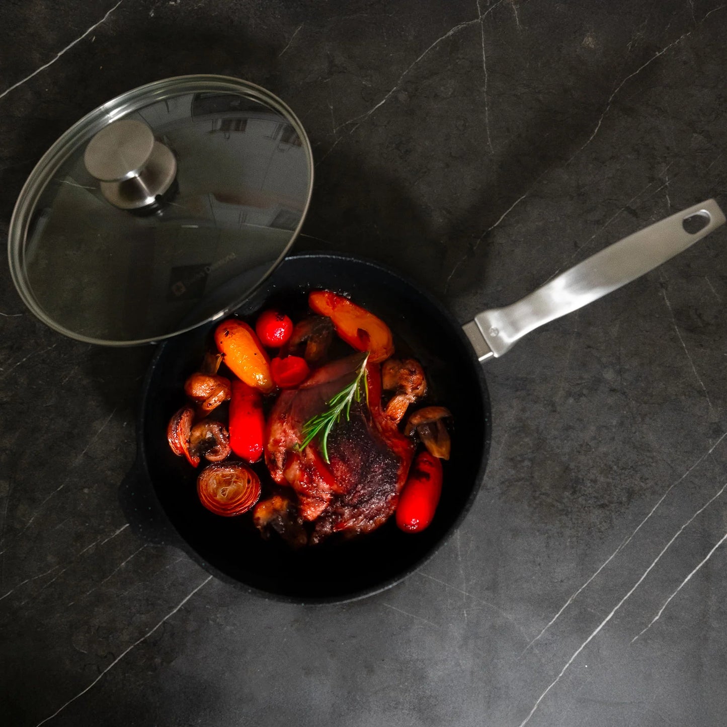 Swiss Diamond CXD Induction Saute Pan with Lid (3.2 Qt)