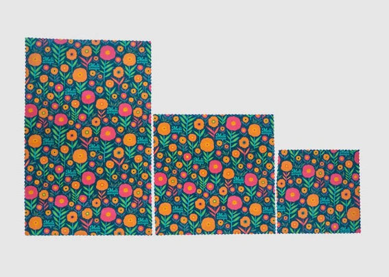 Meli Wraps Beeswax Food Wrap - 3 size pack (10+ designs)