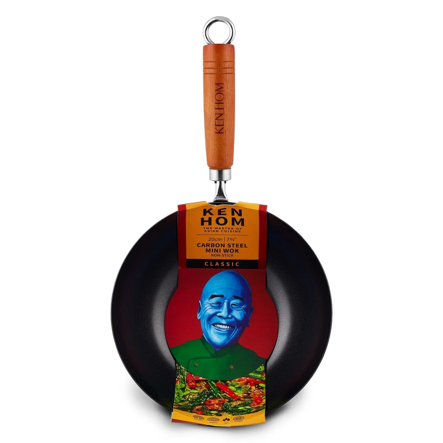 Ken Hom Non-Stick Carbon Steel Mini Wok (8") (RAINCHECK)