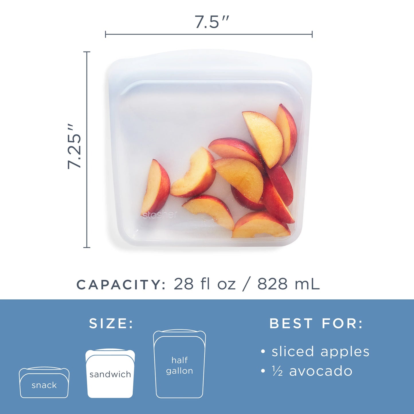 Stasher Sandwich Bag (6 colors)