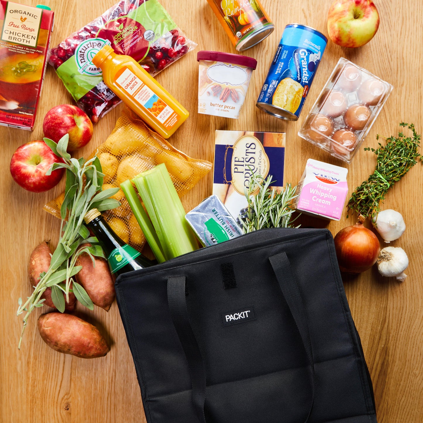 PackIt Freezable Grocery Tote Bag (3 designs)