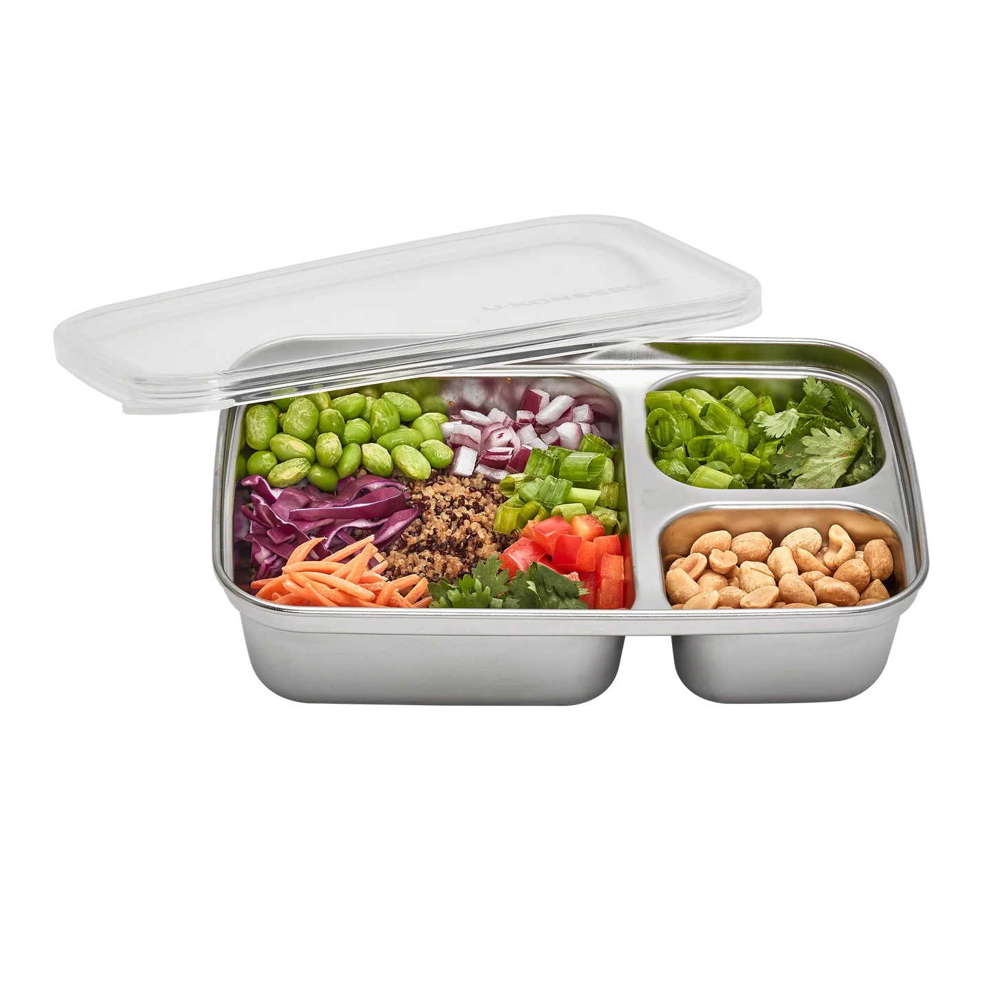 U-Konserve Rectangle Divided Food-Storage Container 24 oz.