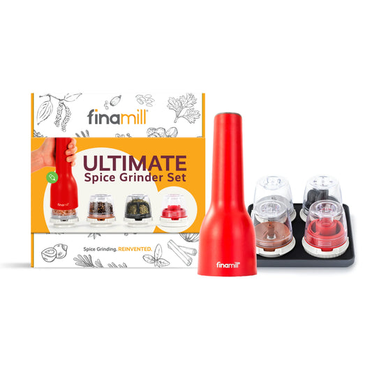 FinaMill Ultimate Rechargeable Spice Grinder 6-Piece Set (3 colors)