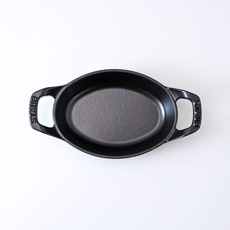 Staub Cast Iron 14.5" Oval Gratin Baking Dish - Graphite Grey