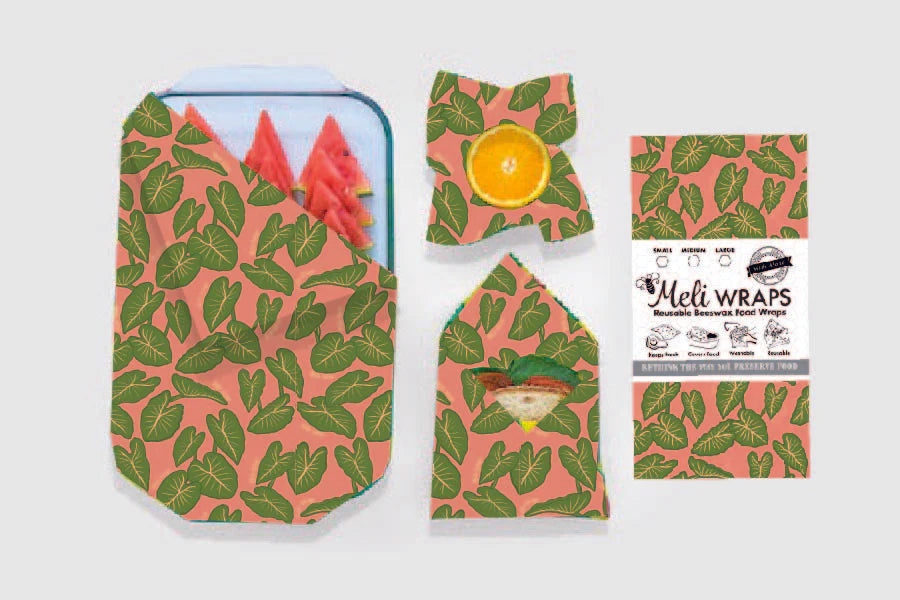 Meli Wraps Beeswax Food Wrap - 3 size pack (10+ designs)