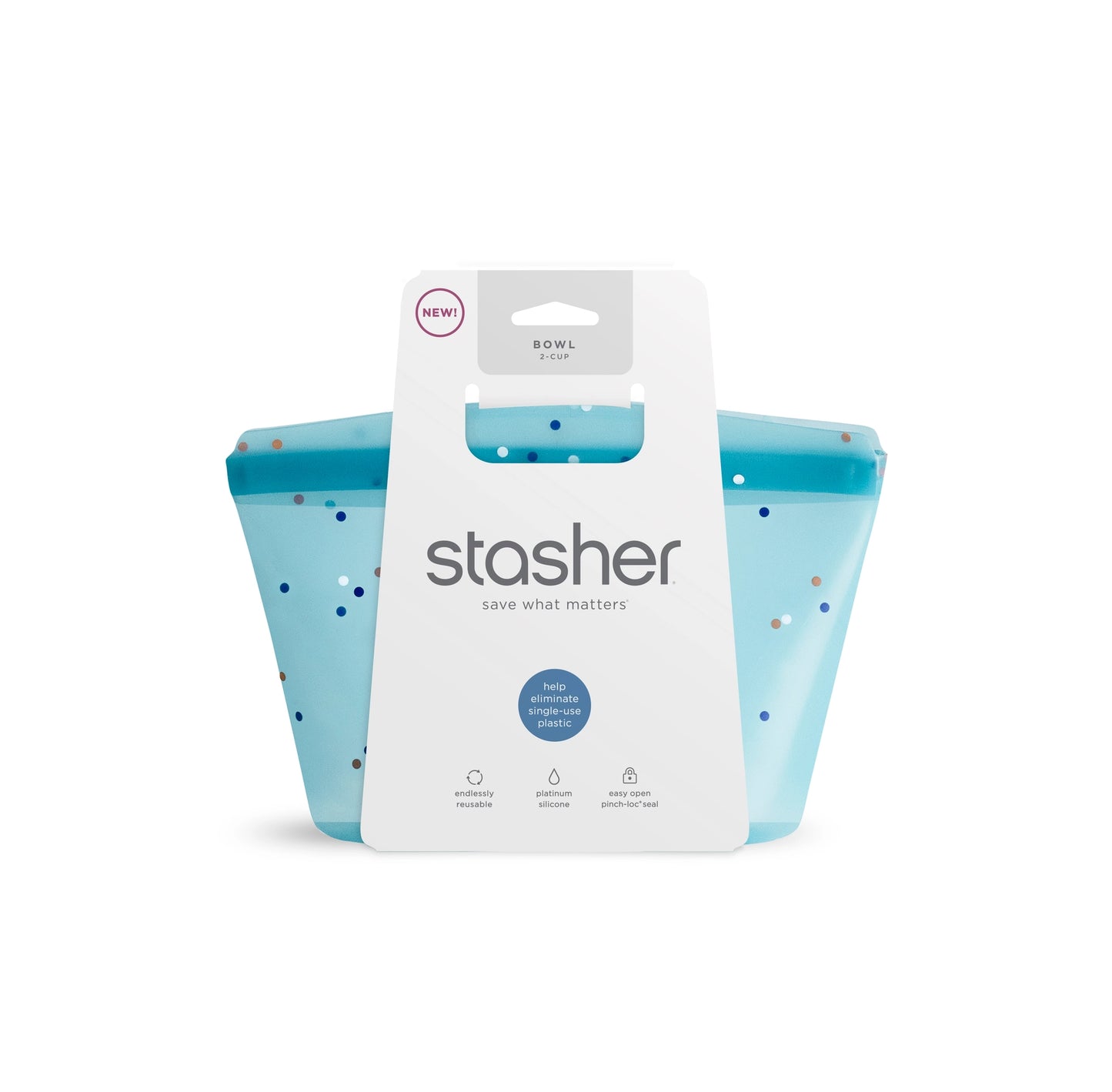 Stasher 2-Cup Bowl (4 colors)