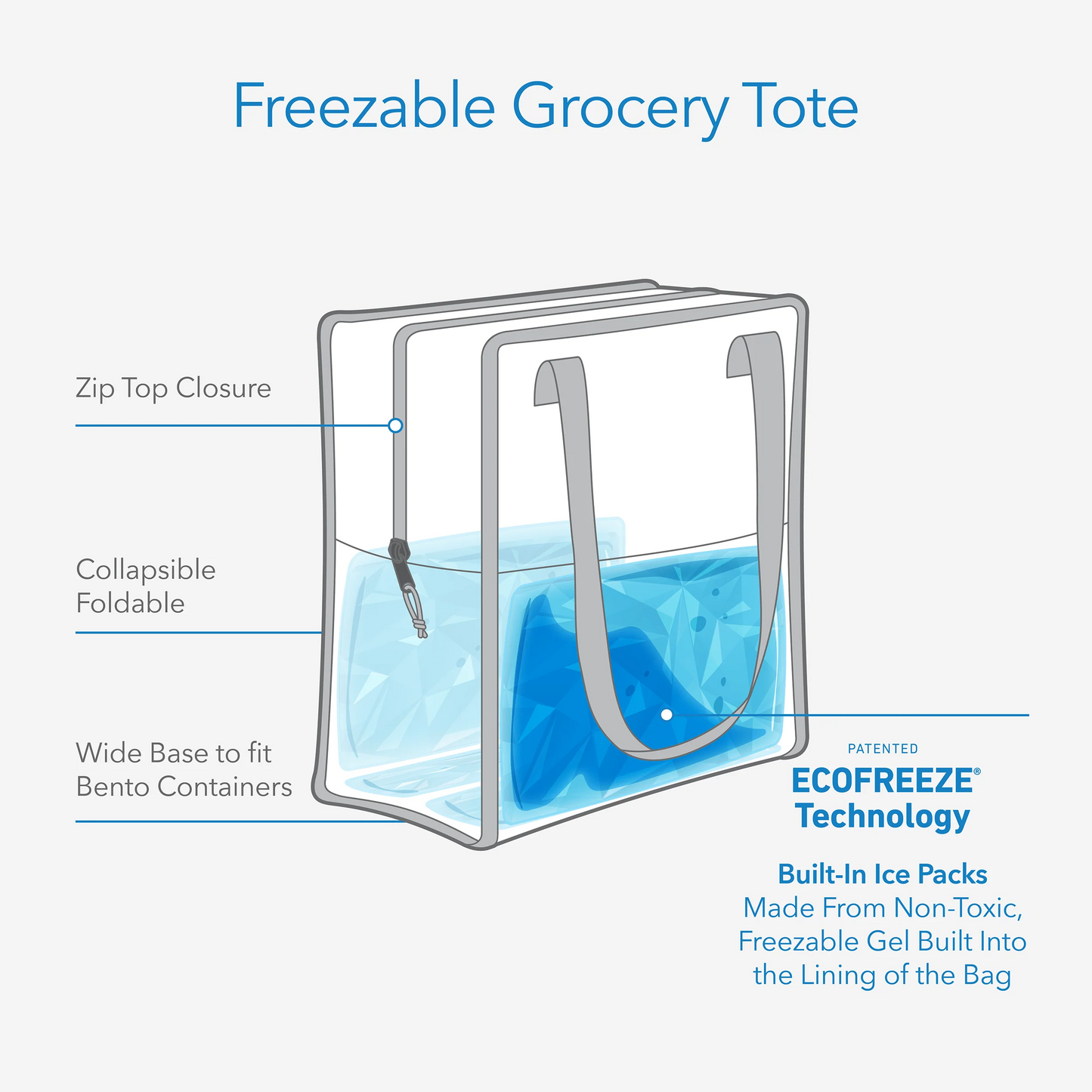 PackIt Freezable Grocery Tote Bag (3 designs)