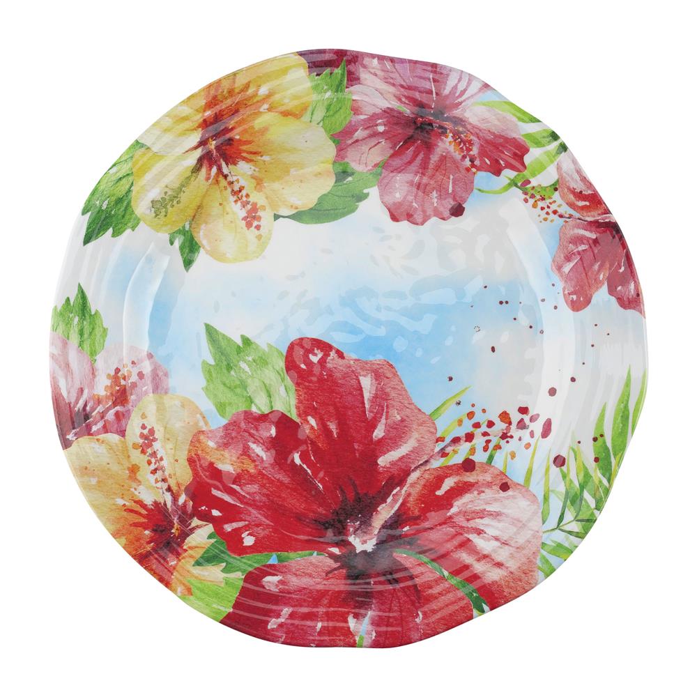 Hibiscus Melamine Dinnerware (4 sizes)