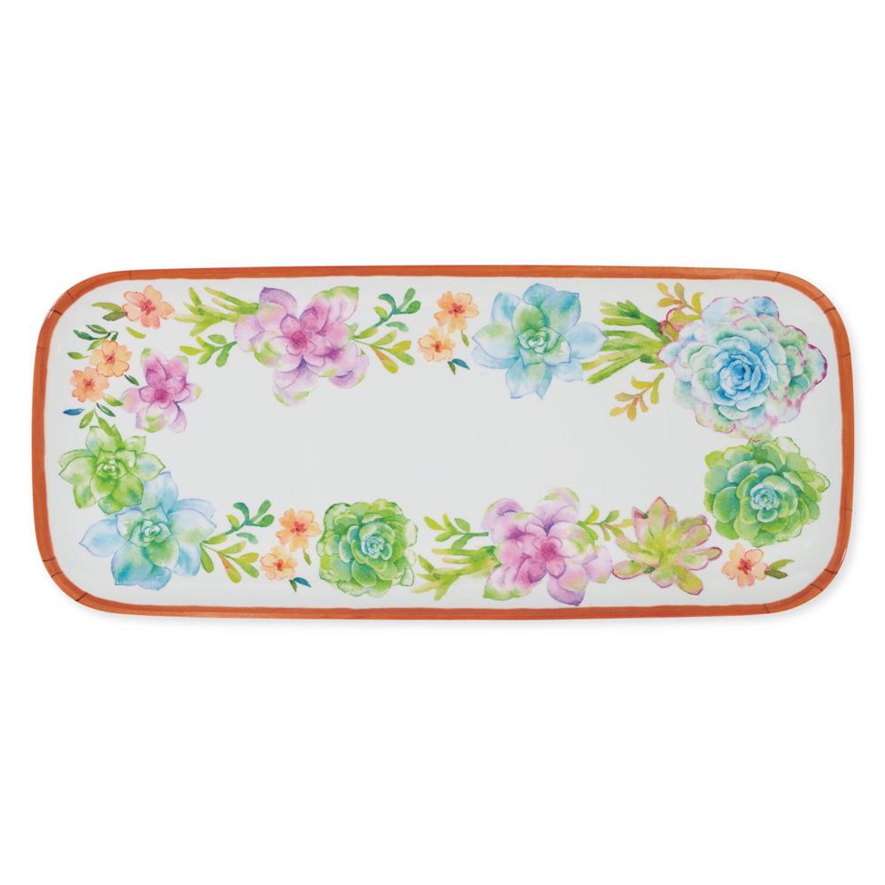 Decorative Melamine Rectangular Tray (10+ designs)