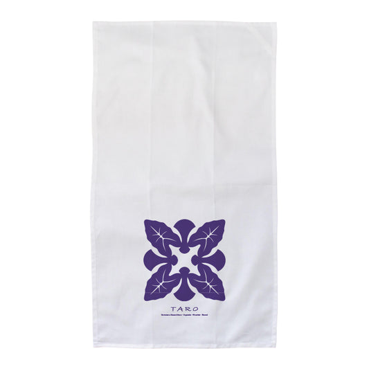 Flour Sack Kitchen Towel - Taro (Kalo) Hawaiian Quilt (Made in Hawai'i)