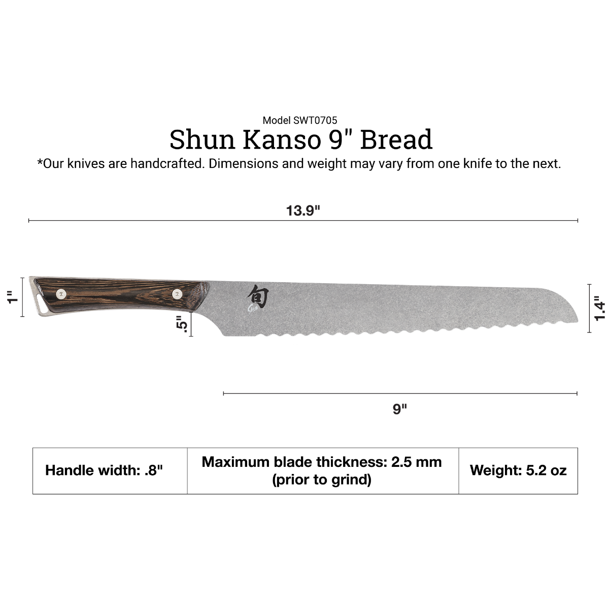 Shun Kanso 9" Bread Knife
