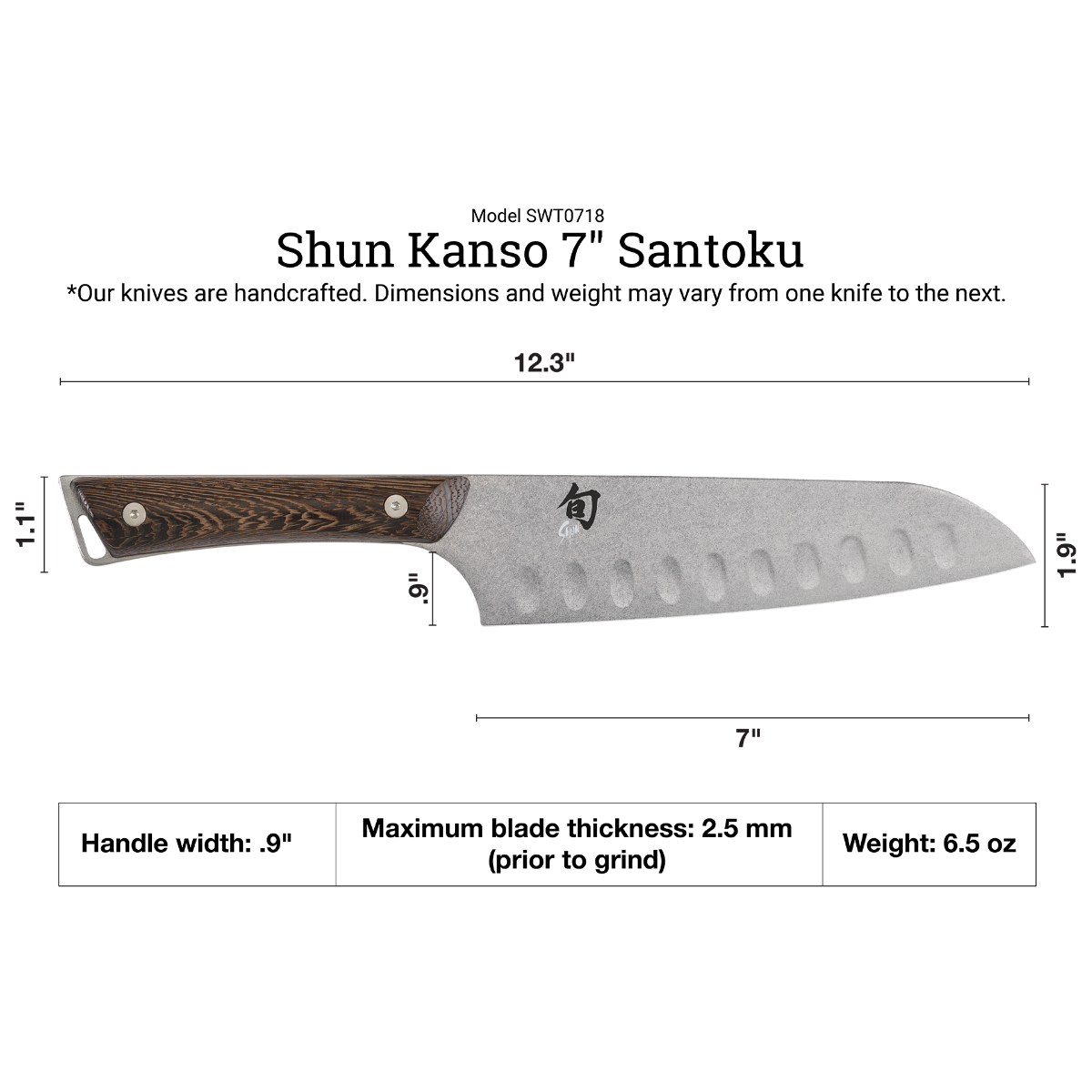 Shun Kanso 7" Santoku Knife