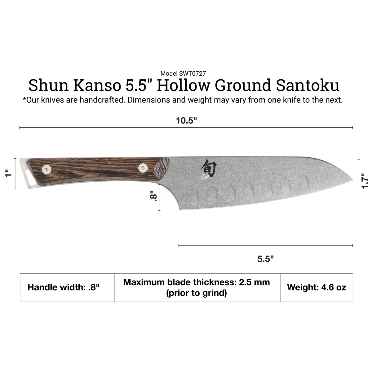 Shun Kanso 5.5" Santoku Knife