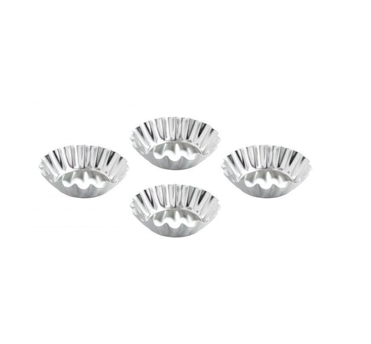 Fluted Round Tarlet Mold, 3in, Set of 4