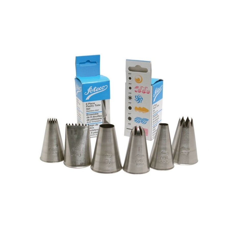 Ateco Assorted Pastry Tubes, Set of 6
