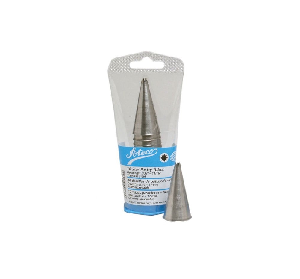 Ateco Fine Star Pastry Tips, Set of 10