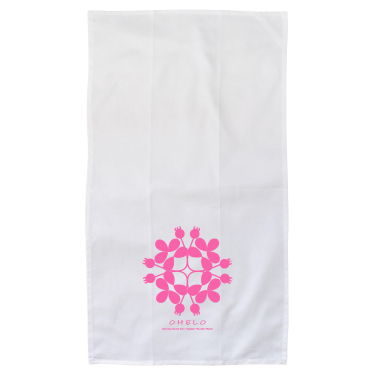 Flour Sack Kitchen Towel - Ohelo Hawaiian Quilt (Made in Hawai'i)