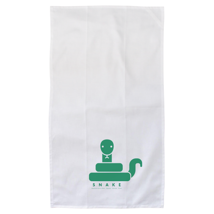 Flour Sack Kitchen Towel - Zodiac Snake (Made in Hawai'i)