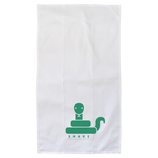 Flour Sack Kitchen Towel - Zodiac Snake (Made in Hawai'i)