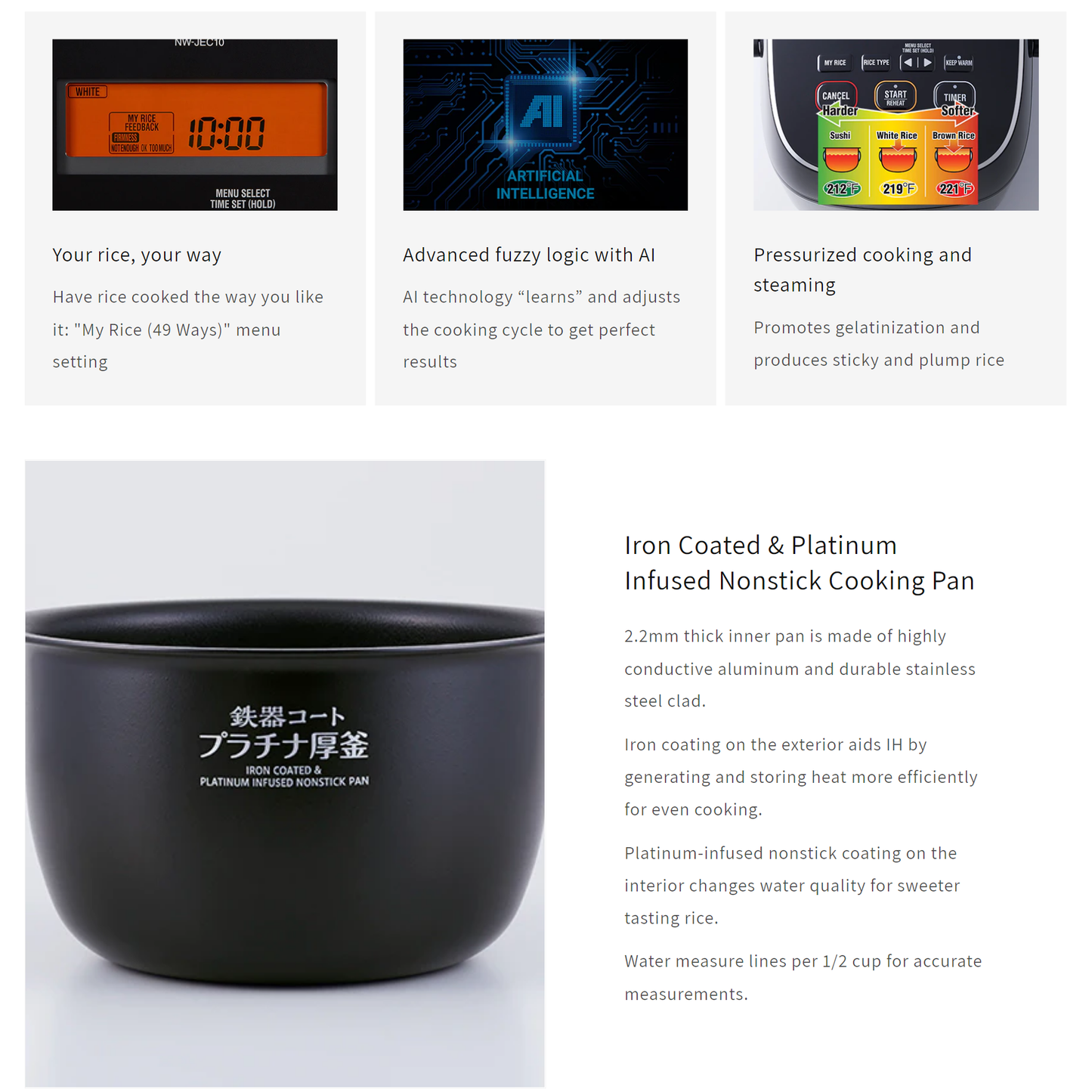 NEW Zojirushi Pressure Induction Heating Rice Cooker & Warmer (5 & 10 Cup) | Made in Japan