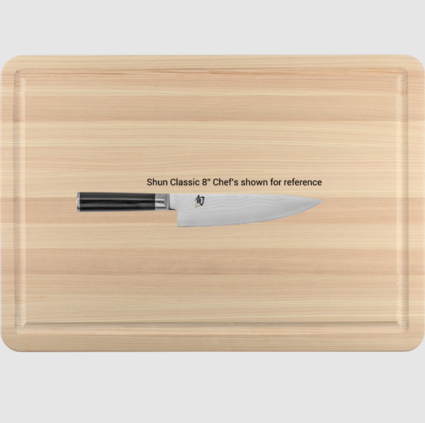 Shun Hinoki Grooved Cutting Board - 20" X 14"
