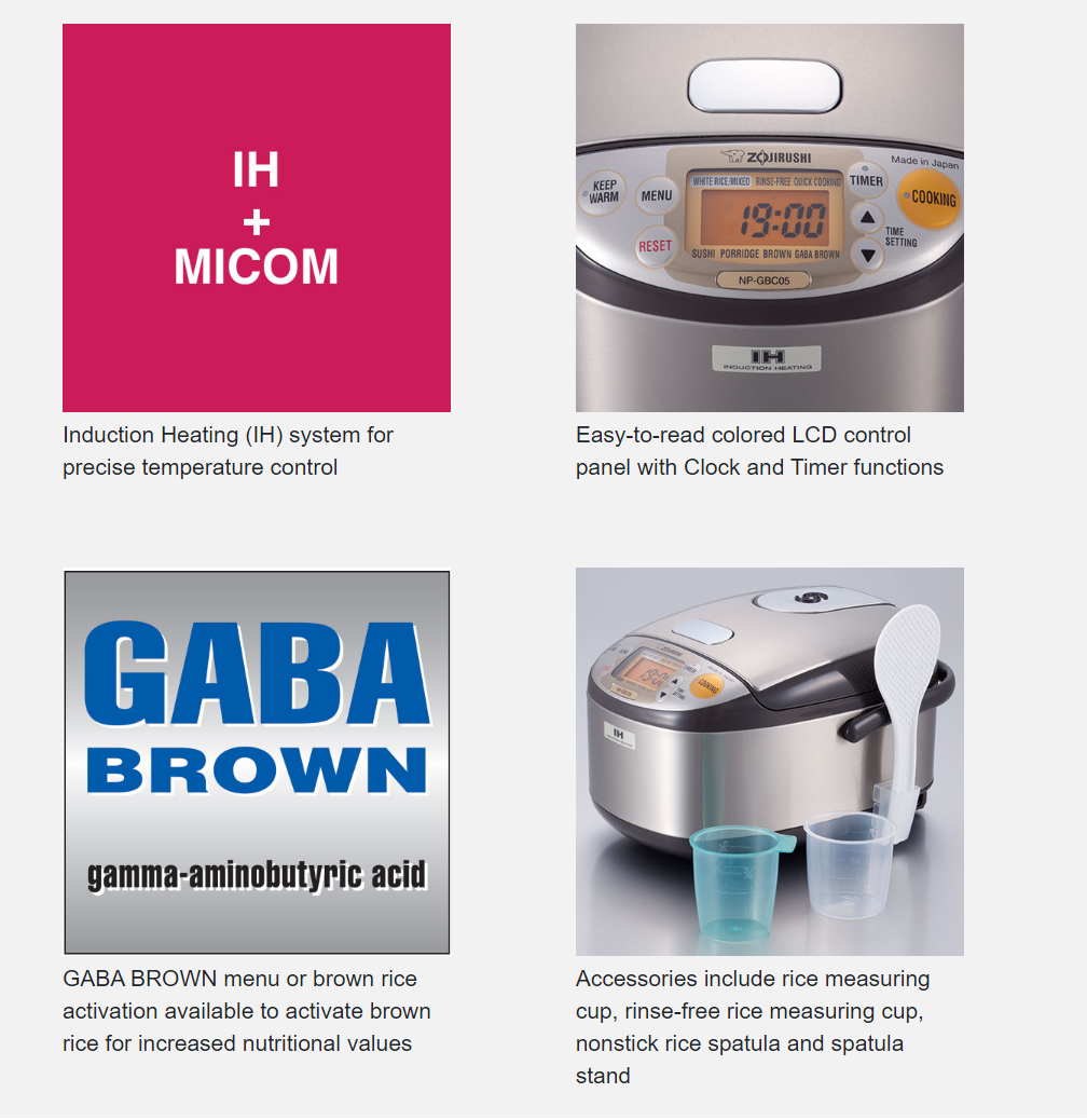 Zojirushi Induction Heating System Rice Cooker & Warmer (3 cup) | Made in Japan