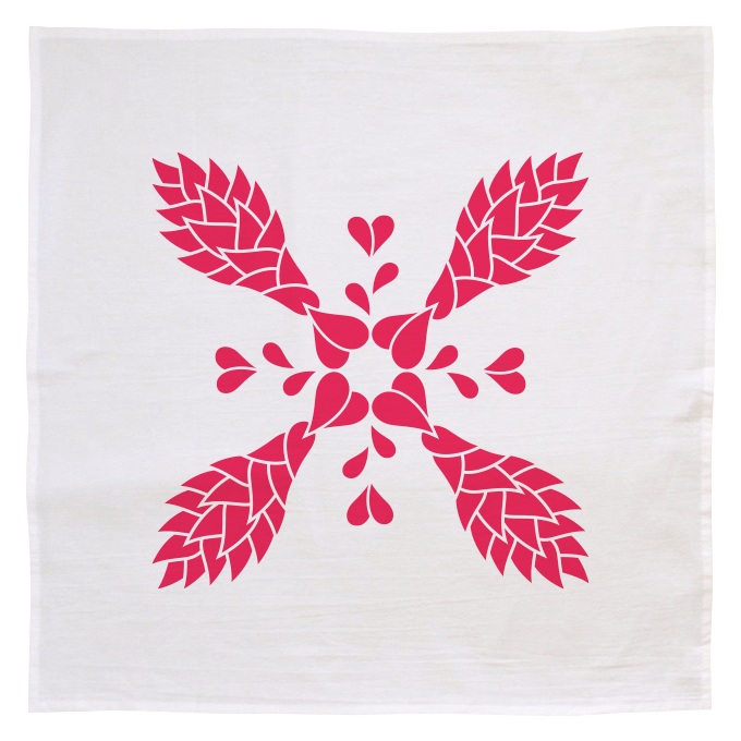 Flour Sack Kitchen Towel - Red Ginger (Made in Hawai'i)