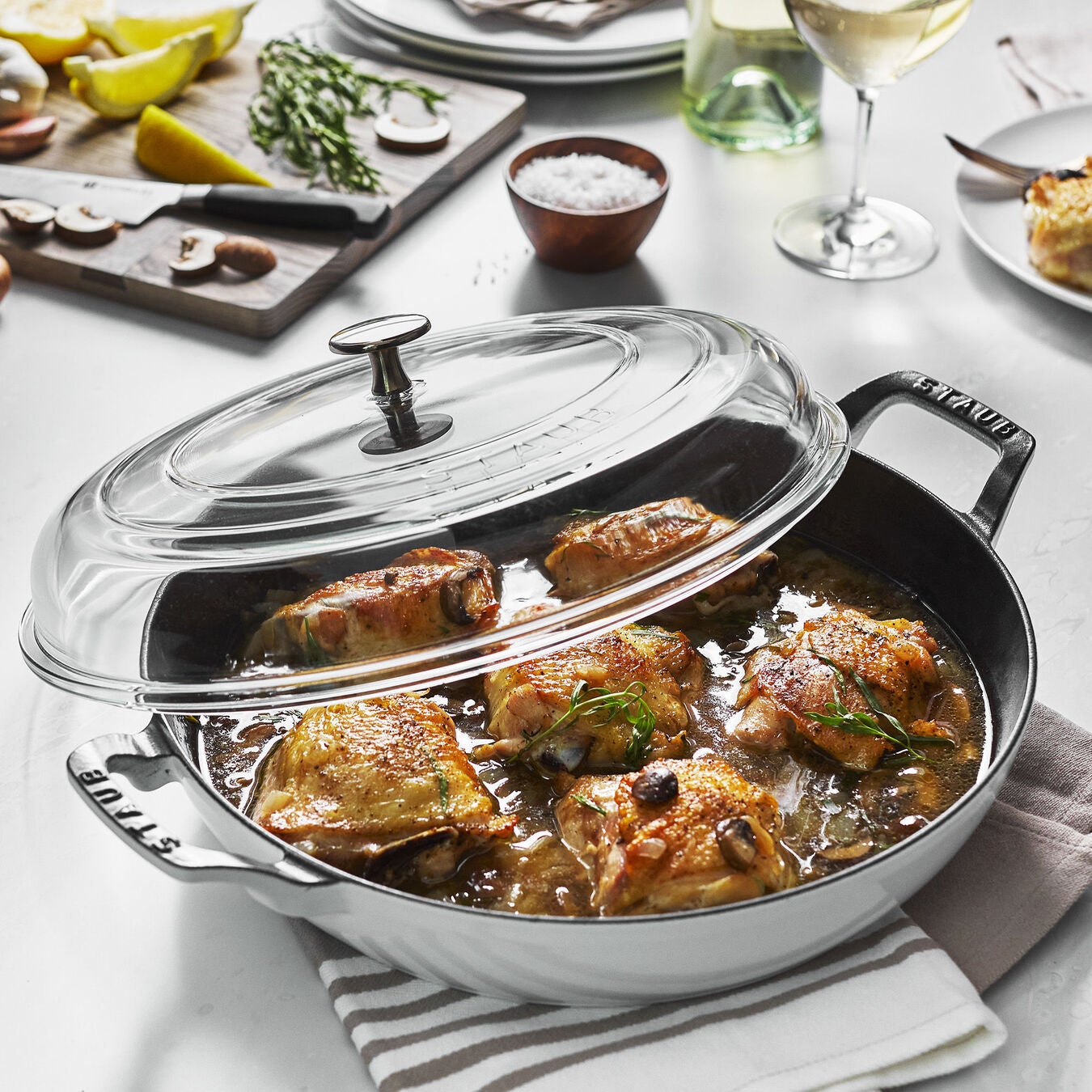 Staub Cast Iron 12" Braiser with Glass Lid (10 Colors)