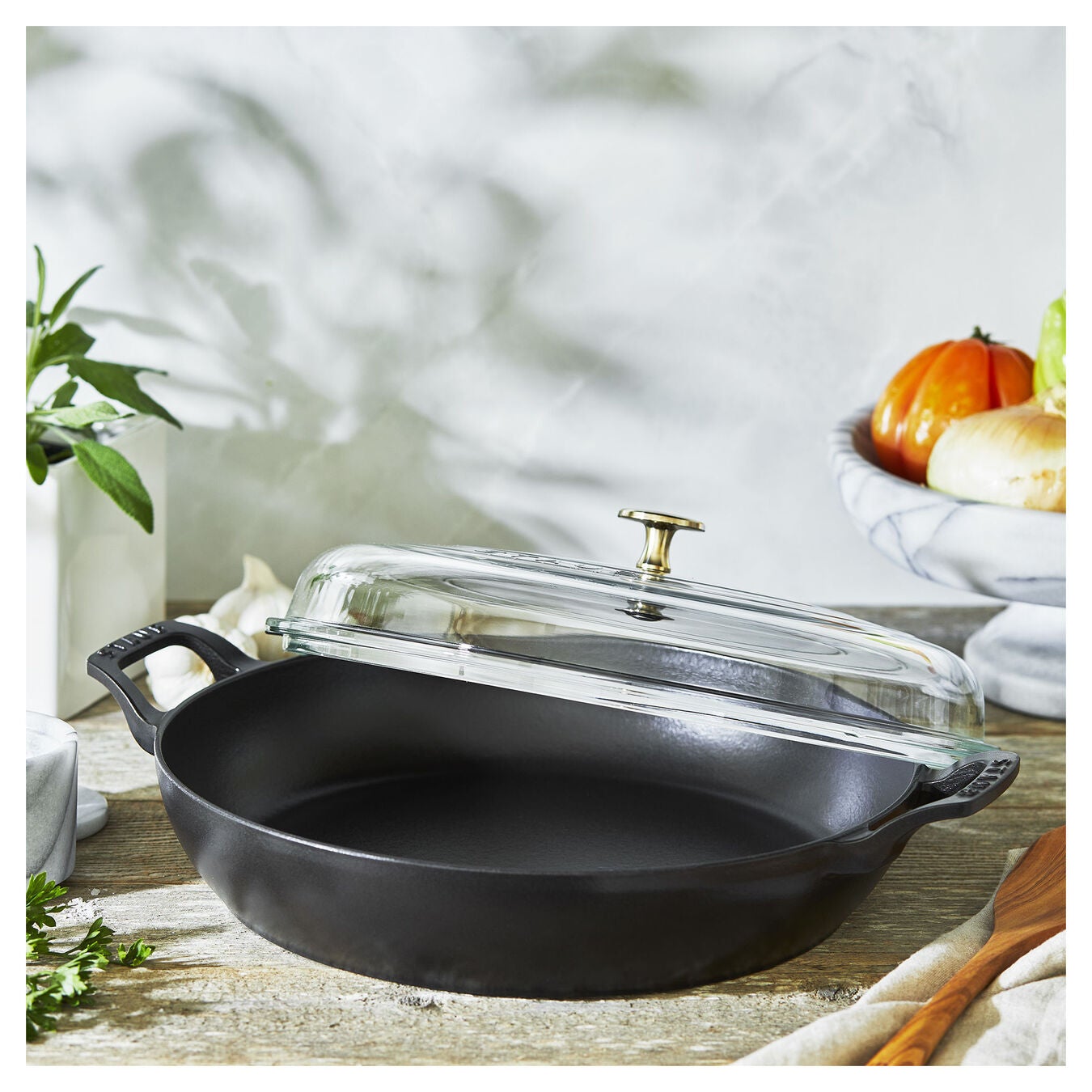 Staub Cast Iron 12" Braiser with Glass Lid (10 Colors)